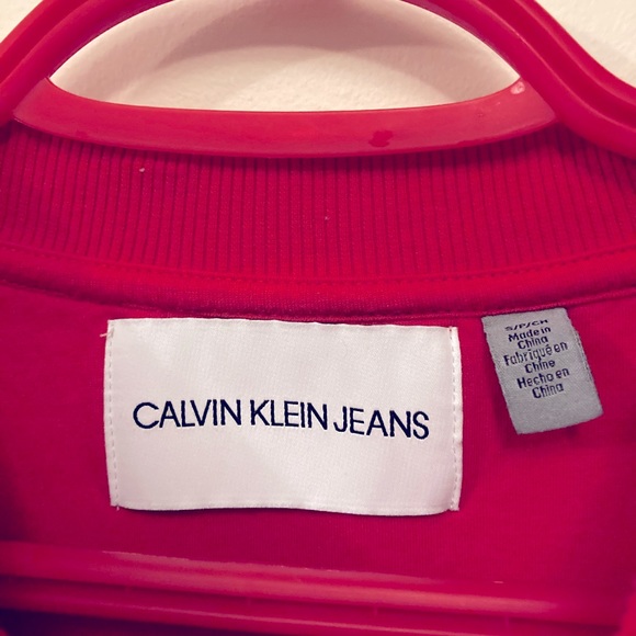 Bright Red Calvin Klein Long Sleeve Fleece - Picture 4 of 5